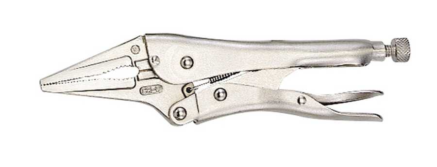 Long Nose Locking Pliers with Cutter, 6"L