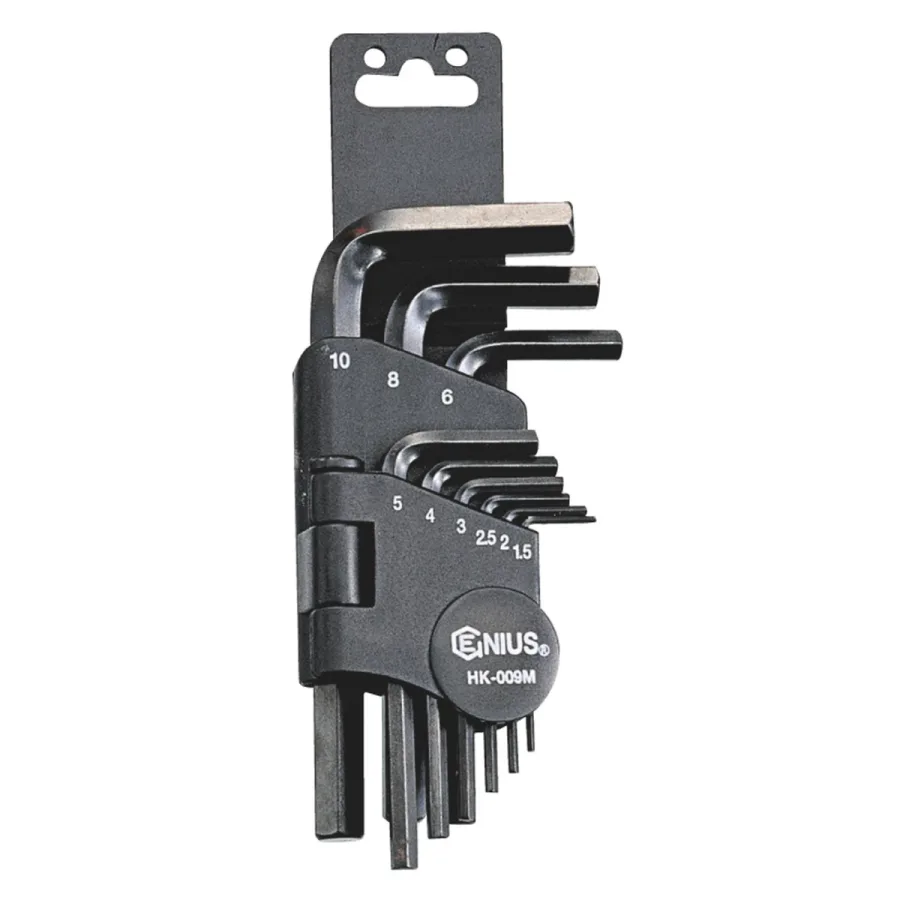 9PC L-Shaped Metric Hex Wrench Set