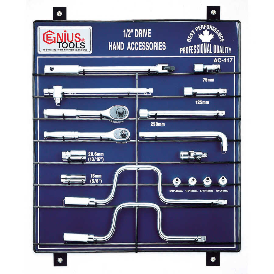 17PC 1/2" Dr. Accessories Display Board