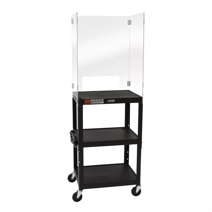 Adj-Hgt Steel Cart Battery-Powered Dev Charger