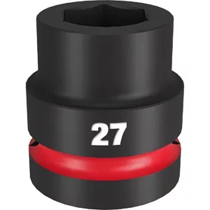 SHOCKWAVE Imp Duty 1"Dr 27MM Std 6-PT Socket (image for) SHOCKWAVE Imp Duty 1"Dr 27MM Std 6-PT Socket