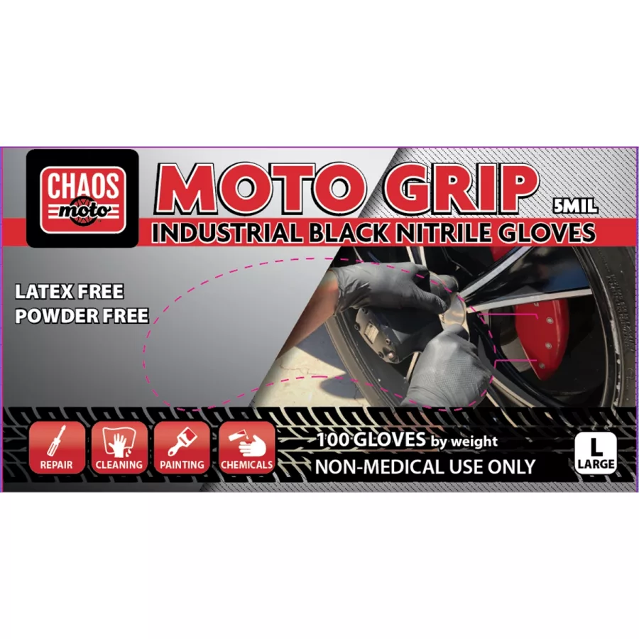 GLOVE BLACK NITRILE, LARGE (PACK OF 100) 5MIL GLOVE BLACK NITRILE, LARGE (PACK OF 100) 5MIL