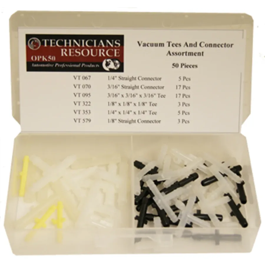 Vacuum Tee And Connector Assortment (50-pc) (image for) Vacuum Tee And Connector Assortment (50-pc)