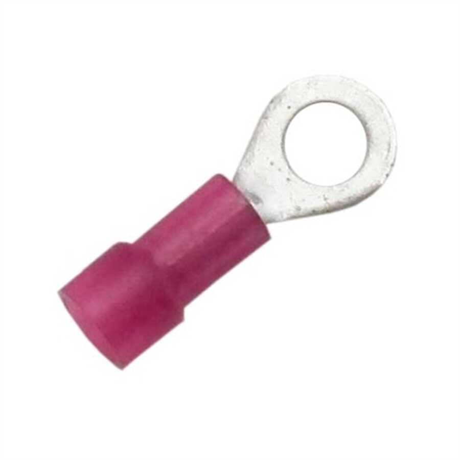 #10 Nylon Red Ring Terminal (22-18) (100/Bag)