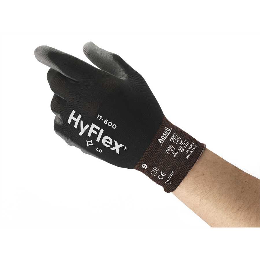 GLOVE HYFLEX 11-600 LIGHT DUTY CUT RESISTANT SZ 9