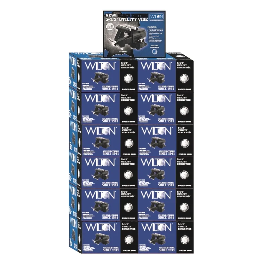(image for) Black 5.5" Utility Vise 12PC Stacker w Header Card
