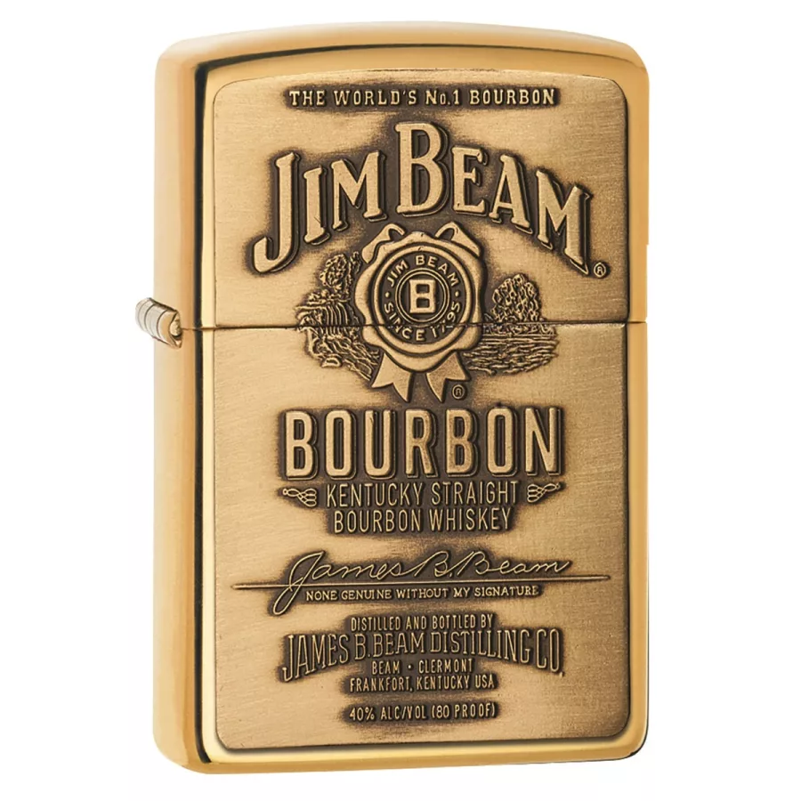 JIM BEAM BRASS EMBLEM, HIGH POLISH BRASS