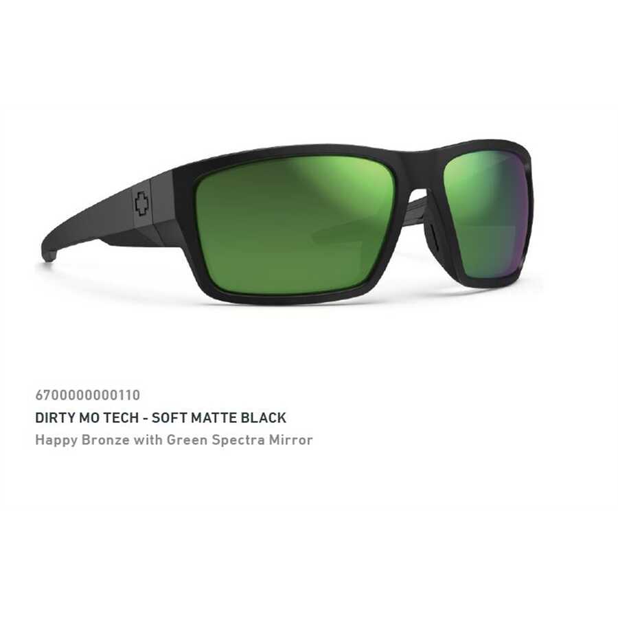 SPY Dirty Mo Sunglasses Matte Black - HD+ Happy Lens