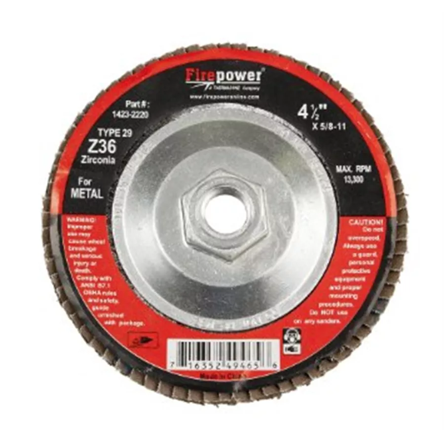 FLAP DISC 4-1/2 5/8-11 36GR