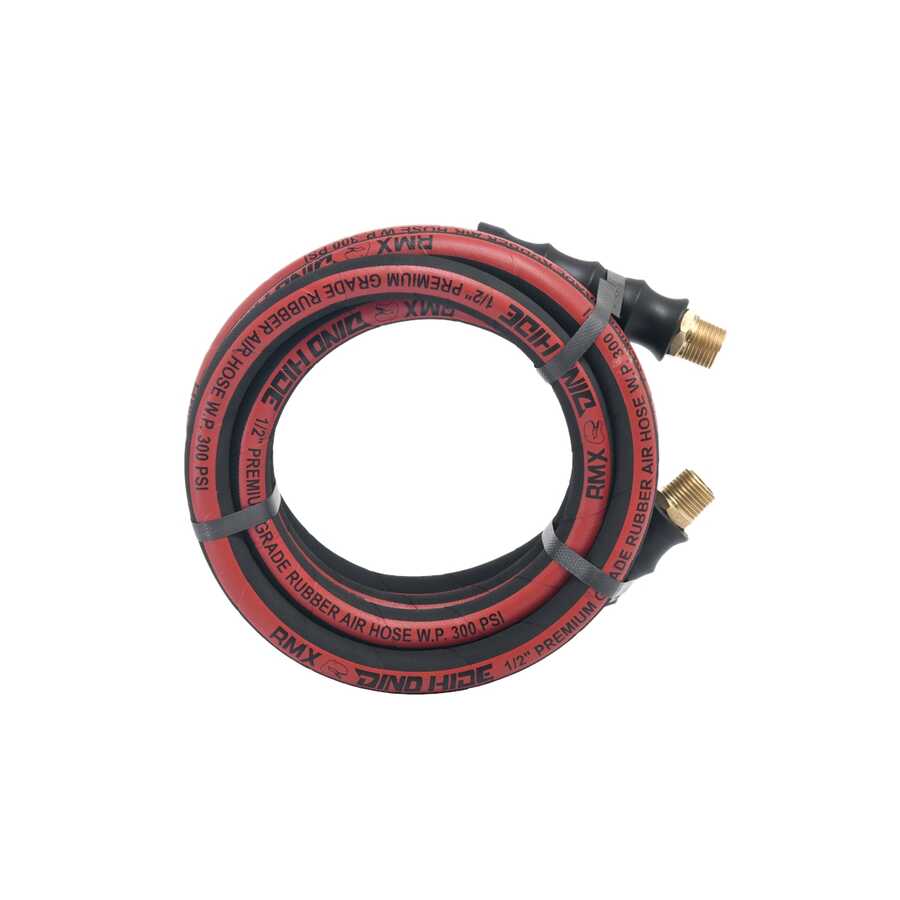 BluBird Dino-Hide Rubber Air Hose 1/2" x 10' - Heavy Duty