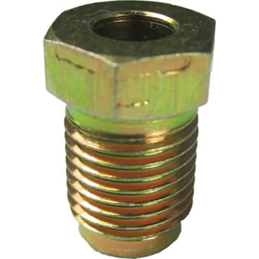 Bubble Flare Tube Nut 1/4" x 12mm x 1.25 TPI Gold (image for) Bubble Flare Tube Nut 1/4" x 12mm x 1.25 TPI Gold