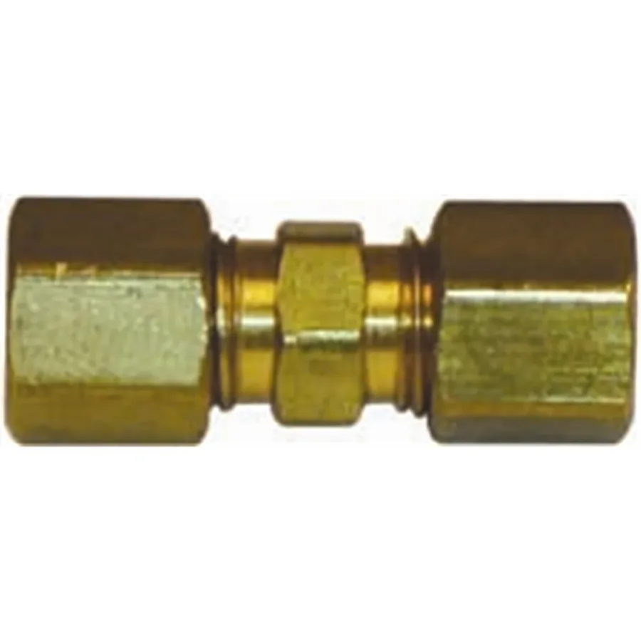 (image for) 3/16" Solderless Compression Union Brass Fitting