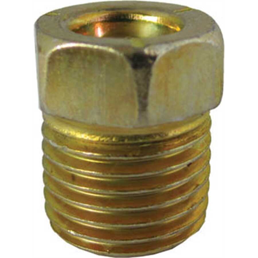 Oversized Steel Tube Nut 1/4" x 1/2" x 20 TPI Gold