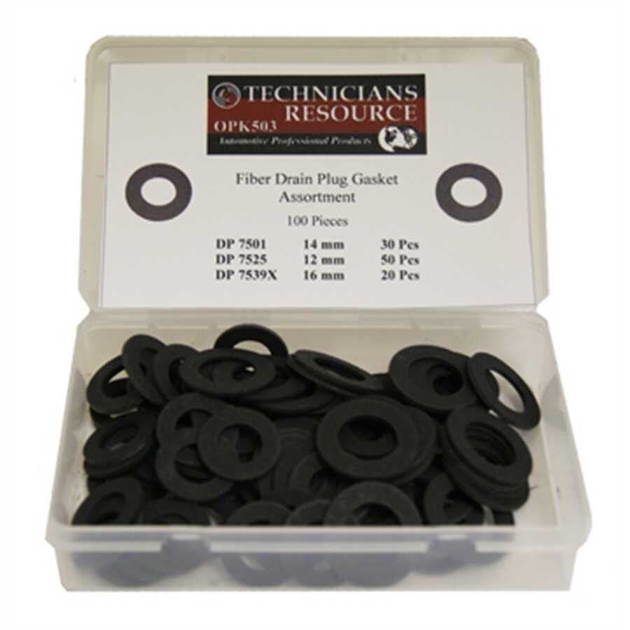 Fiber Drain Plug Gasket Assortment (100-pc)