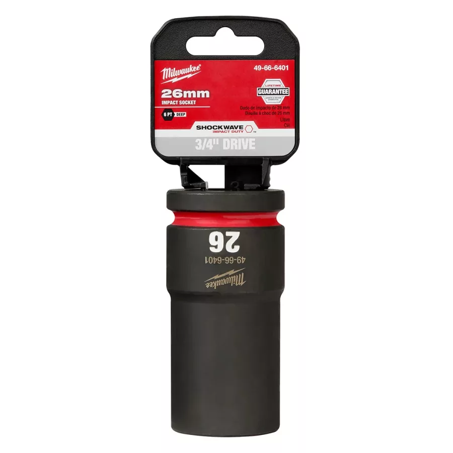 SHOCKWAVE Imp Duty 3/4"Dr 26MM Dp 6-PT Socket (image for) SHOCKWAVE Imp Duty 3/4"Dr 26MM Dp 6-PT Socket