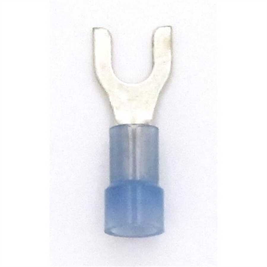 #8 Ring Terminal Blue Nylon (16-14) (100/Bag)