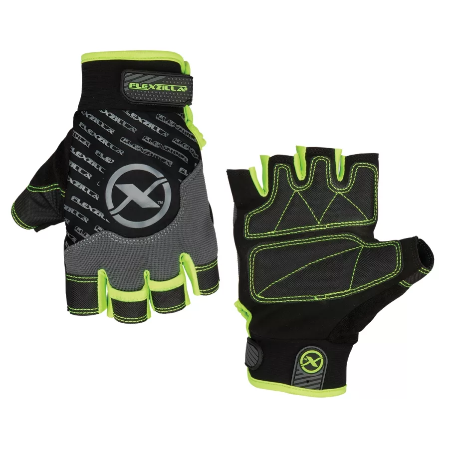 Fingerless Gloves Poly Palm Gry/Black/ZillaGreen L Fingerless Gloves Poly Palm Gry/Black/ZillaGreen L
