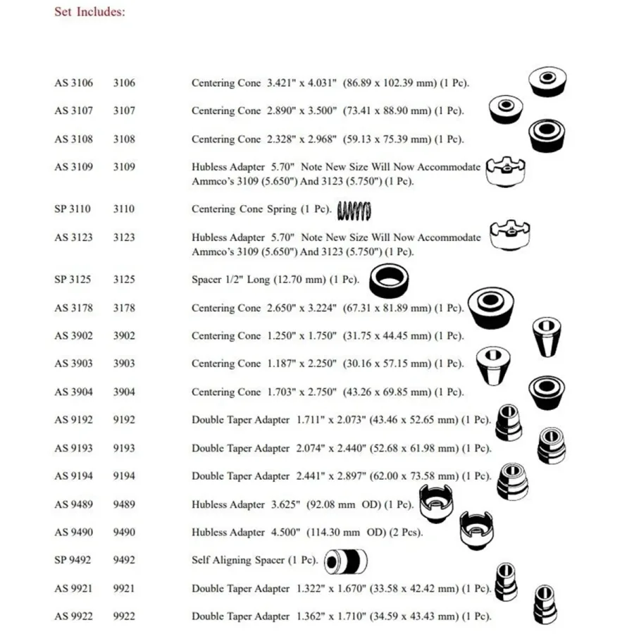 20-pc Set, Same As #AS4347 Without Arbor and Nut (image for) 20-pc Set, Same As #AS4347 Without Arbor and Nut