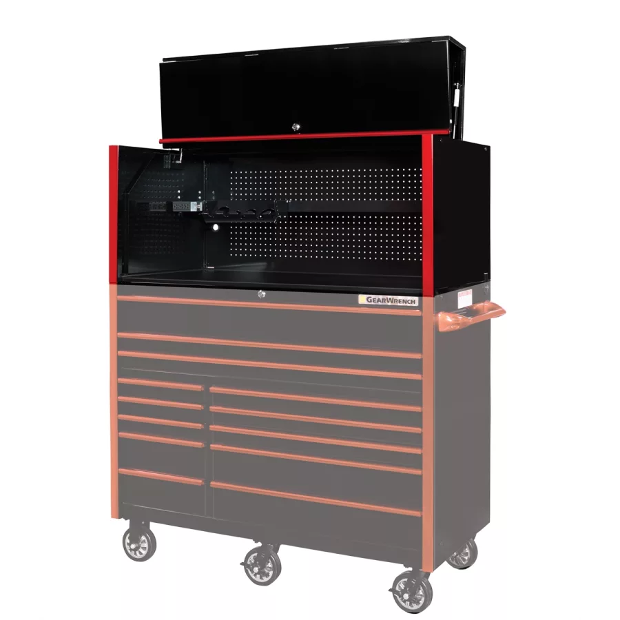 GearWrench 55" x 25" Pro Hutch, Black with Red