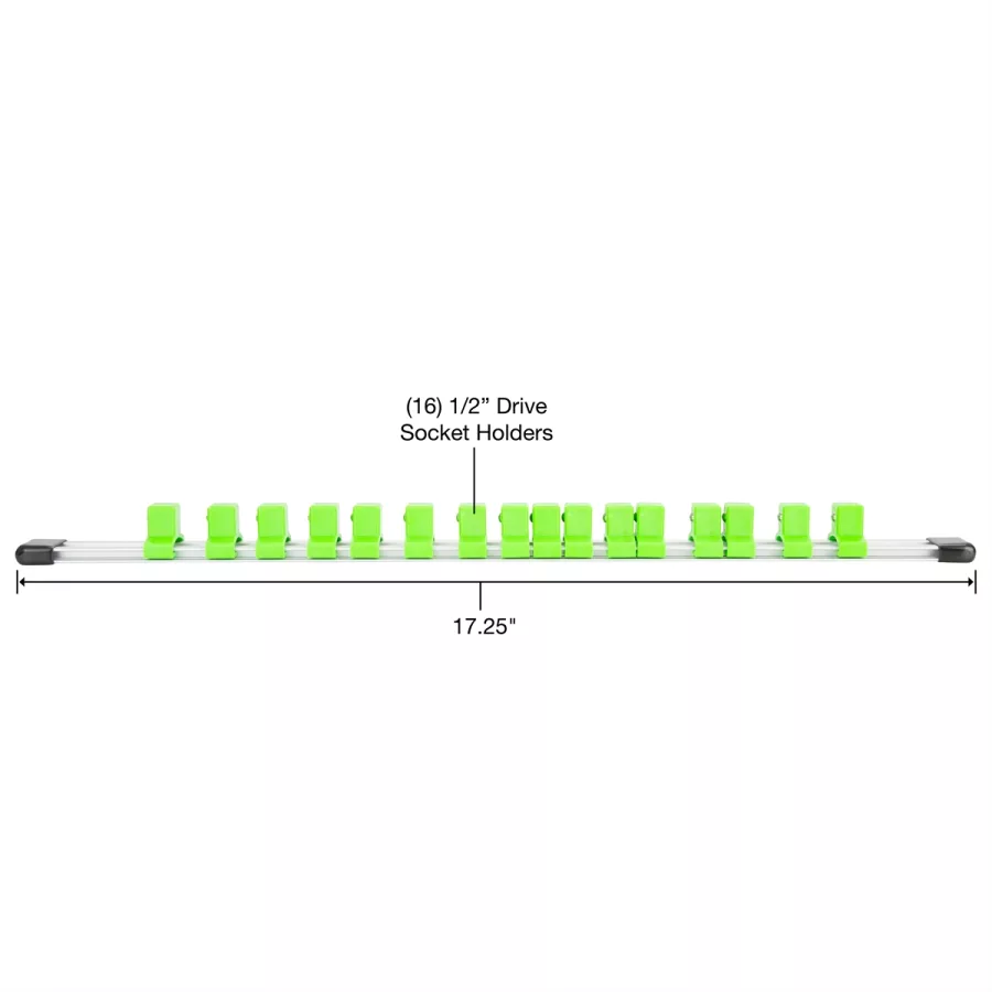 1/2IN DR SOCKET RAIL SILVER