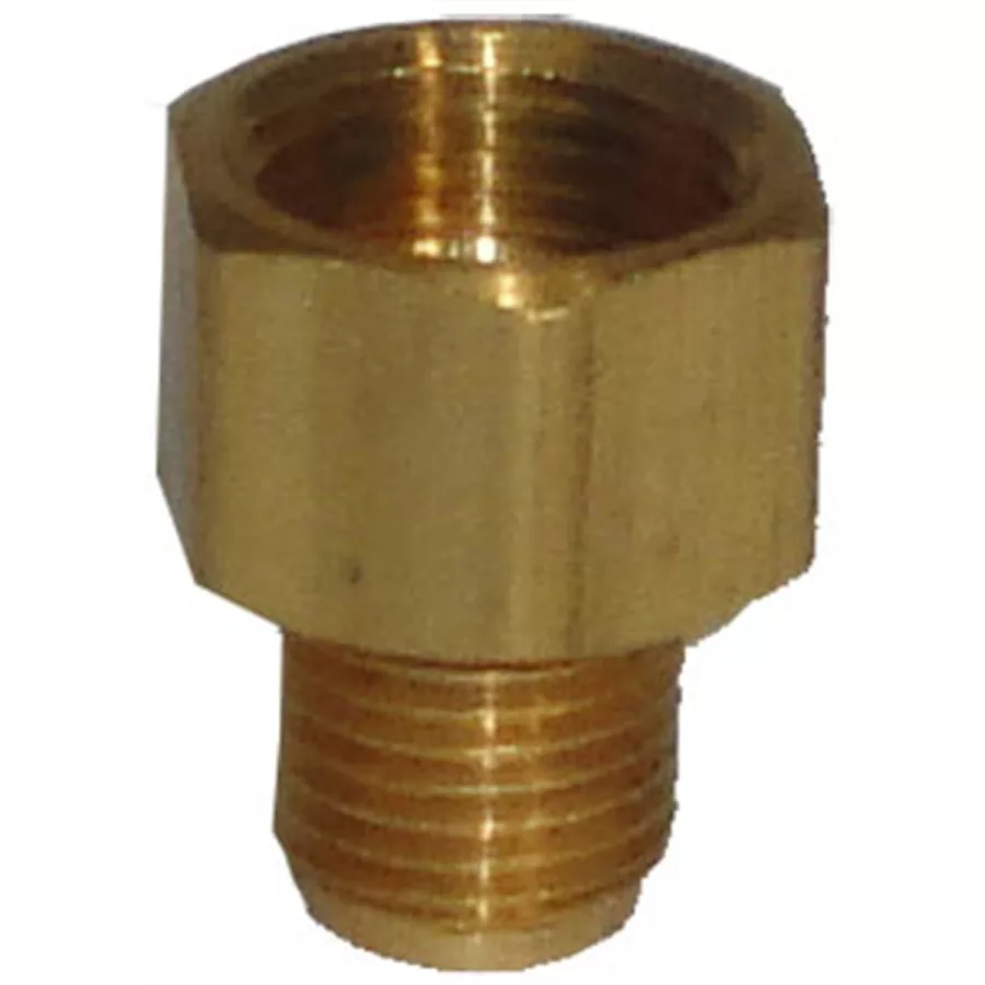 Brass Brake Line Adapter 3/8" x 5/16" x 1/2" x 20 TPI