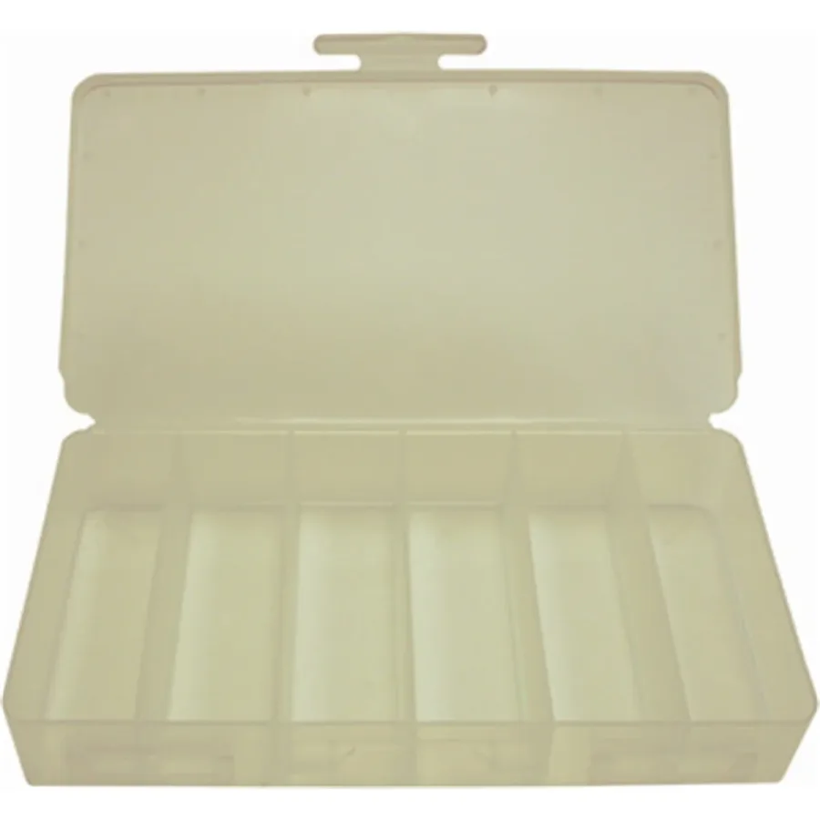 Plastic Box - 6 Compartment 8" x 4 1/4" x 1 1/4" (image for) Plastic Box - 6 Compartment 8" x 4 1/4" x 1 1/4"