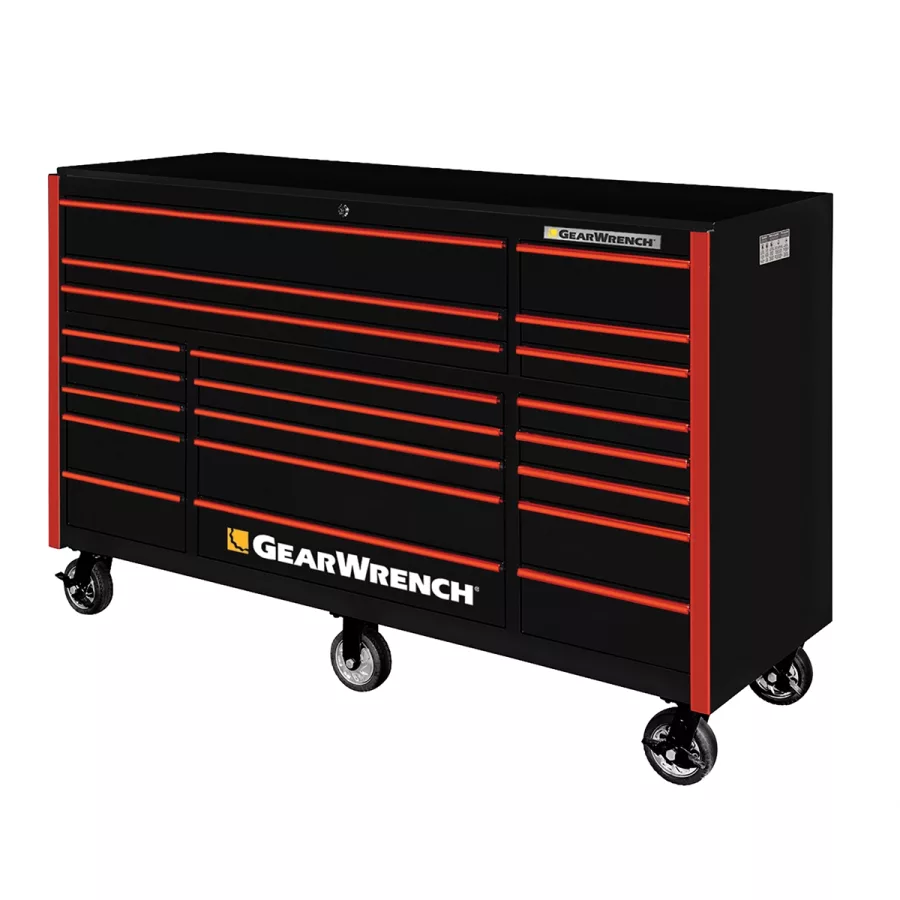 GearWrench 72" 21 Drw Roll Cab-Anodized Red Hndls