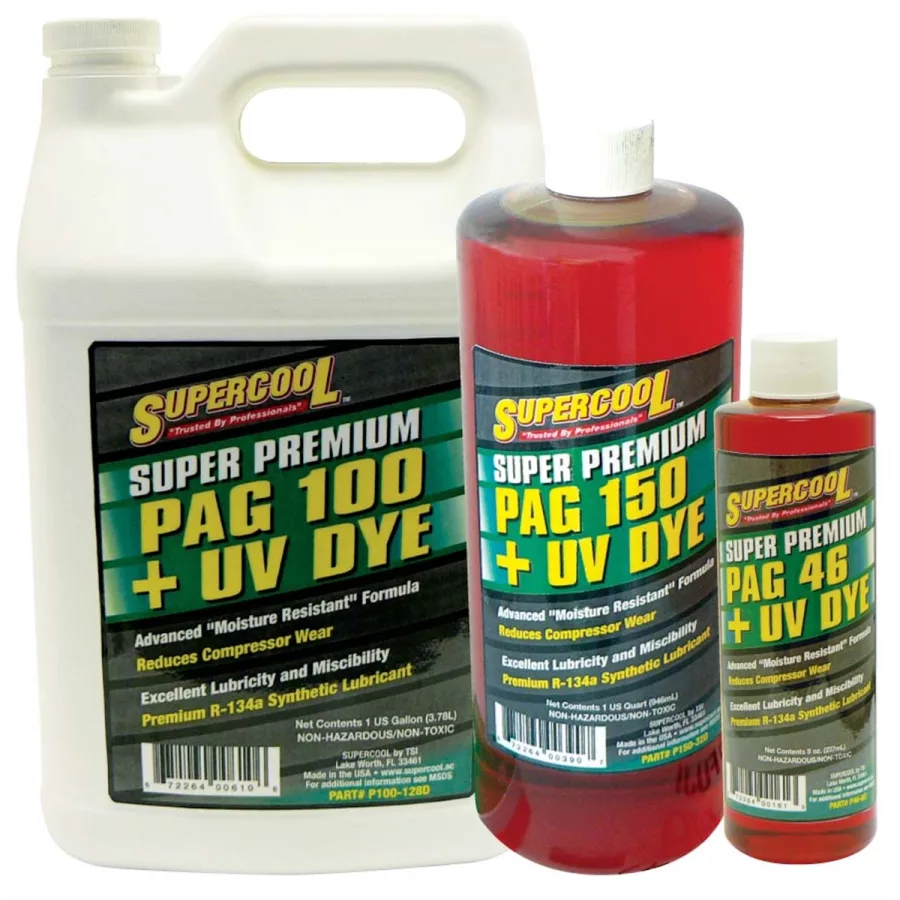 PAG Oil with UV Dye 100 Viscosity Gallon (Case of 4)