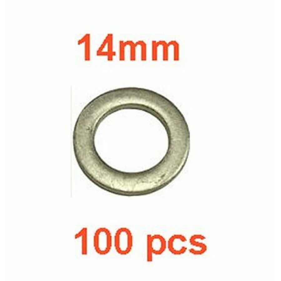 14mm Alum Dead Soft Oil Drain Plug Gasket x100