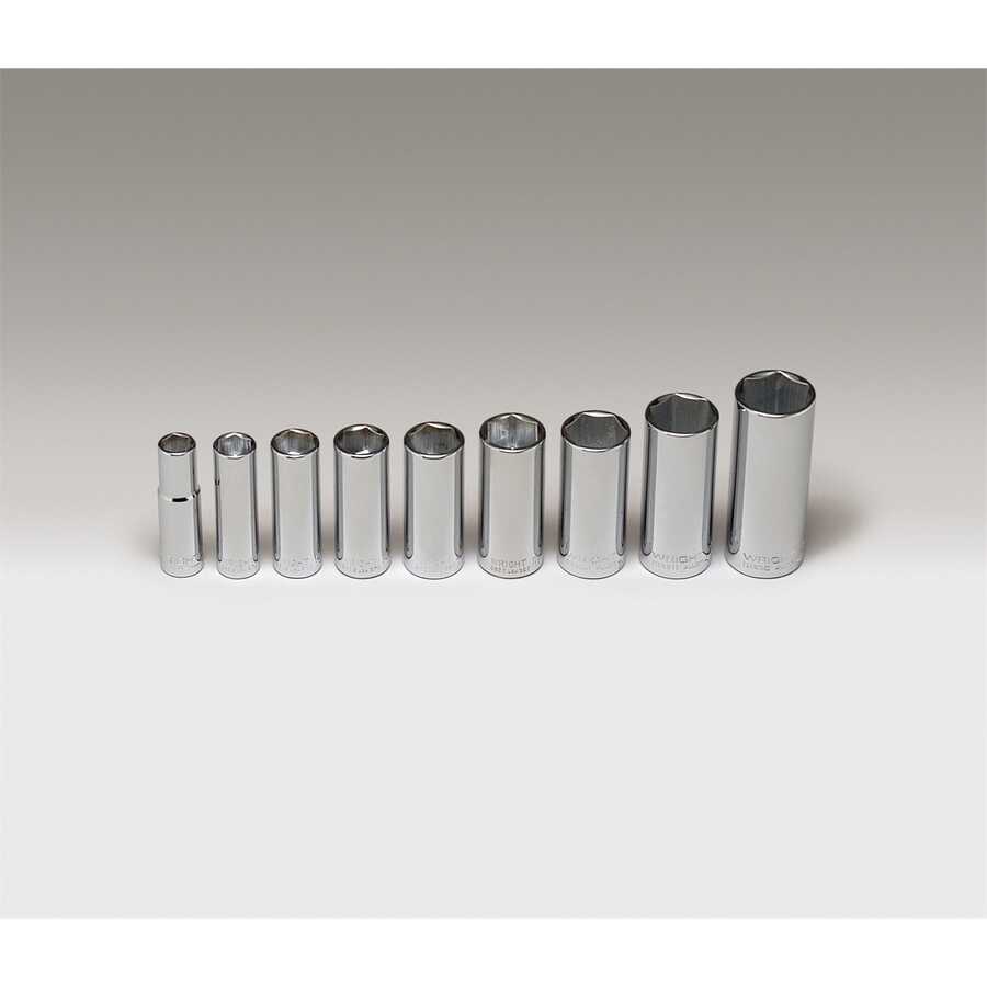 3/8"Dr 6Pt Std Skt Set 9Pc