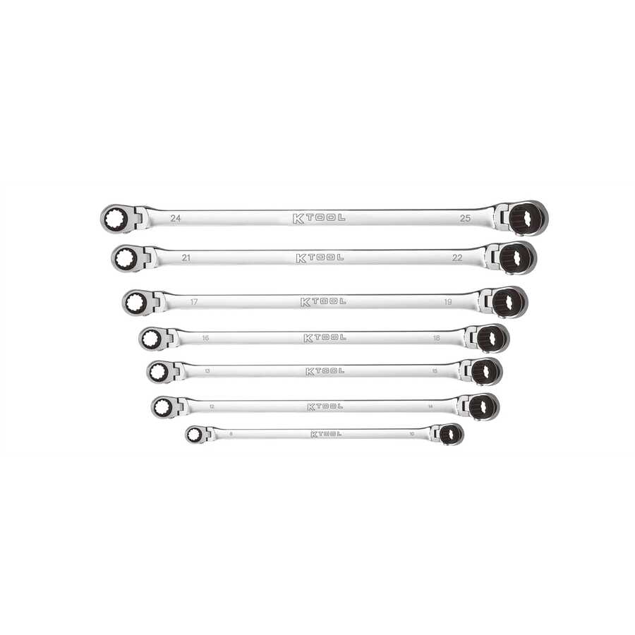 7 PC METRIC DOUBLE BOX UNIV SPLINE 90 TOOTH REV RA