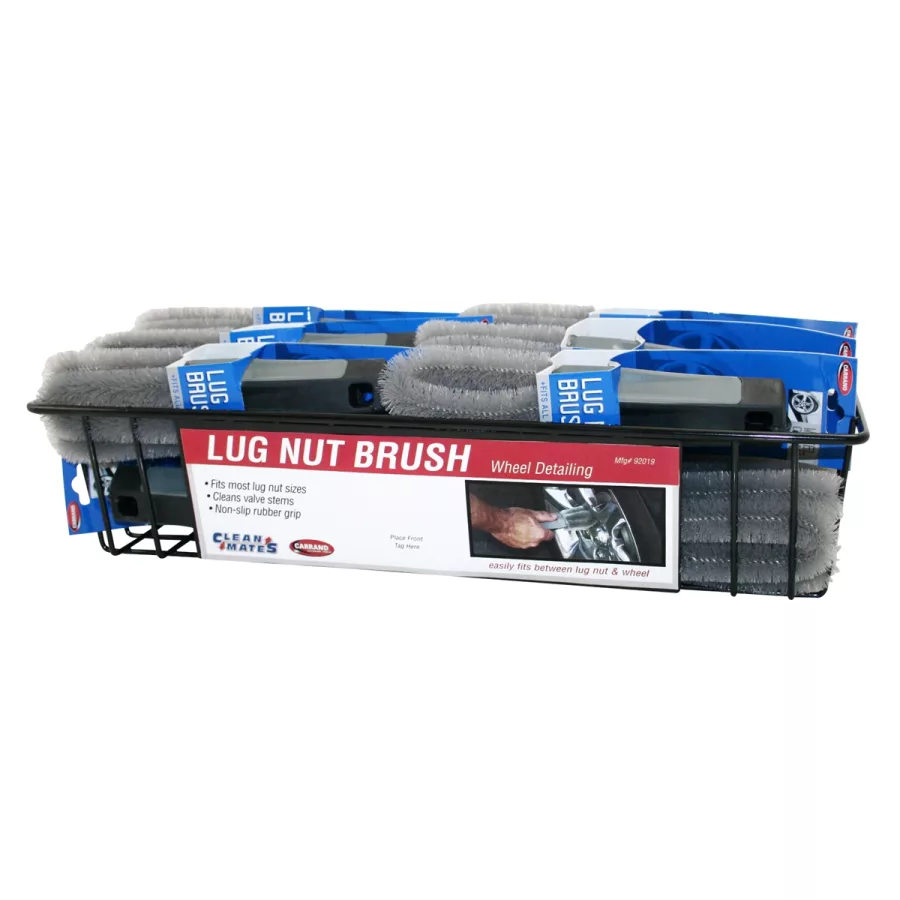 DELUXE LUG NUT BRUSH W/WIRE RACK