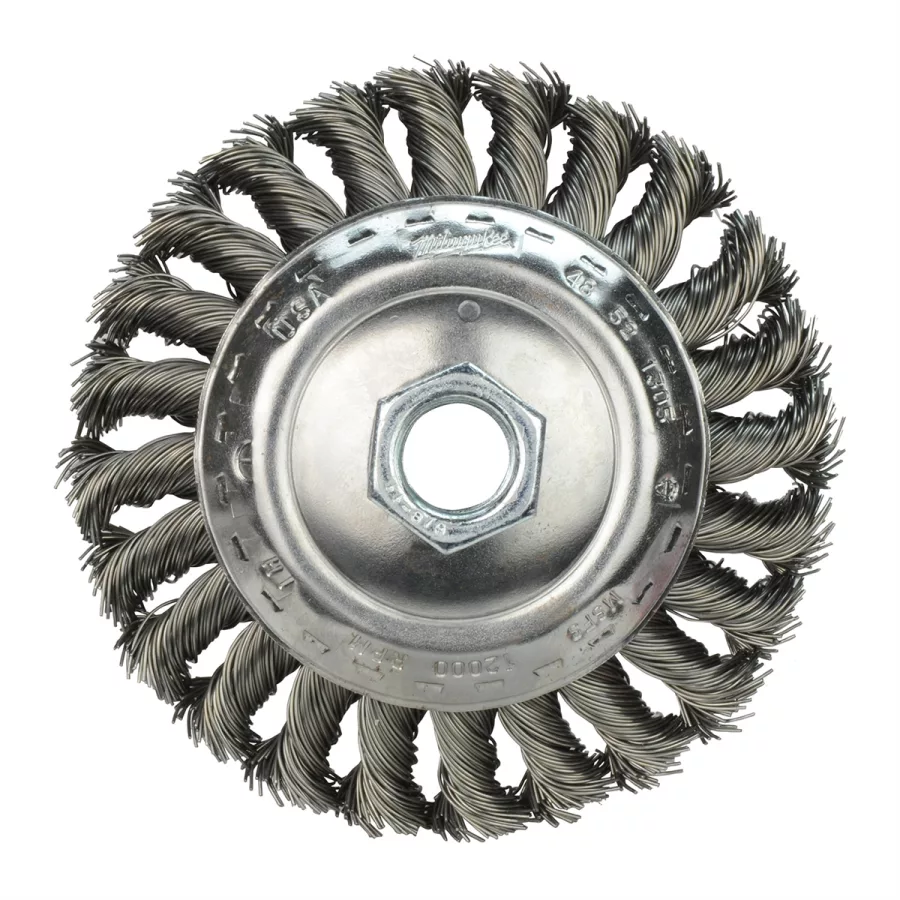 4" Bevel Crimped Brush - Carbon Steel