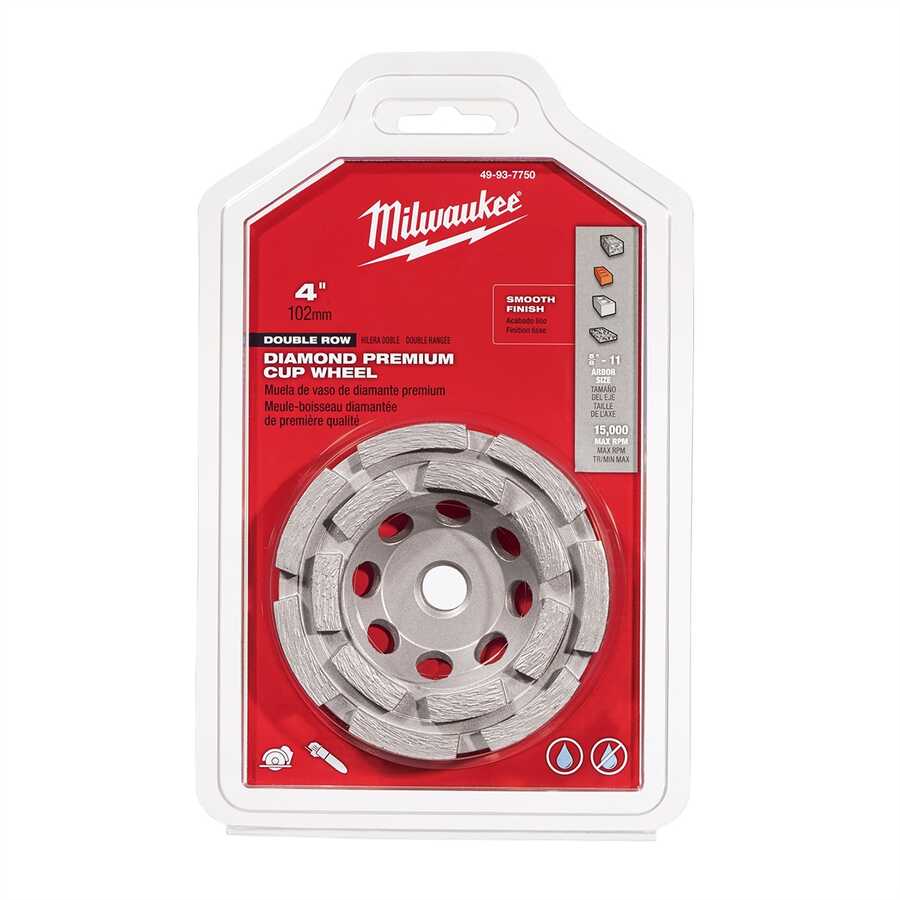 4" Diamond Cup Wheel Double Row