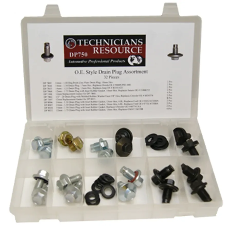 32-pc Large OE Style Drain Plug Assortment (image for) 32-pc Large OE Style Drain Plug Assortment