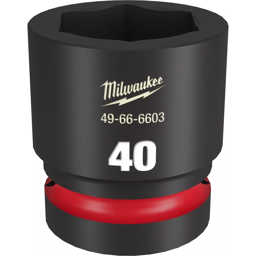 SHOCKWAVE Imp Duty 1"Dr 40MM Std 6-PT Socket (image for) SHOCKWAVE Imp Duty 1"Dr 40MM Std 6-PT Socket