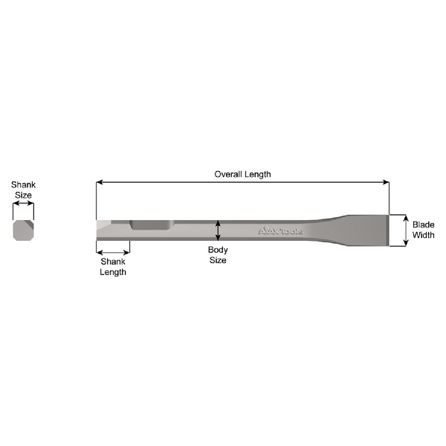 FLAT CHISEL 7"L 3/4"W