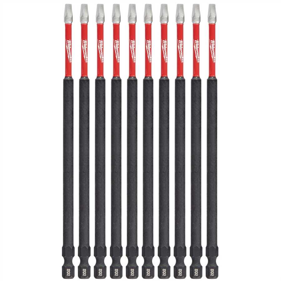 SHOCKWAVE 6" Impact Square Recess #2 Power Bits (1