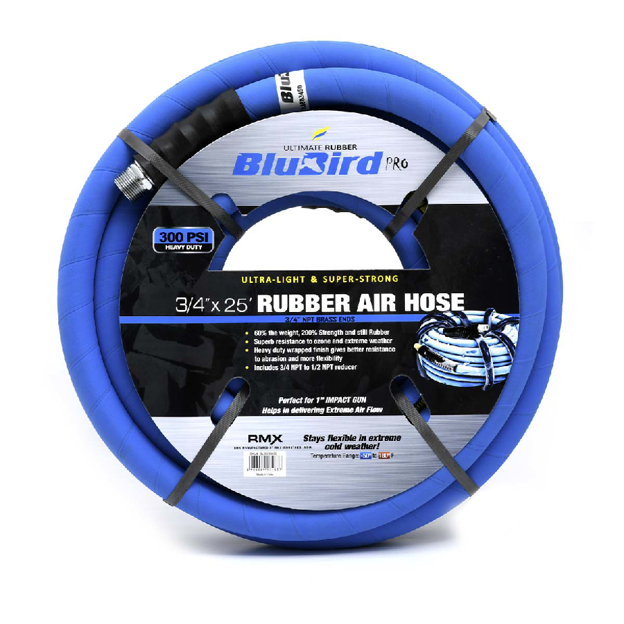 BLUBIRD RUBBER AIR HOSE 3/4 IN. X 25 FT.