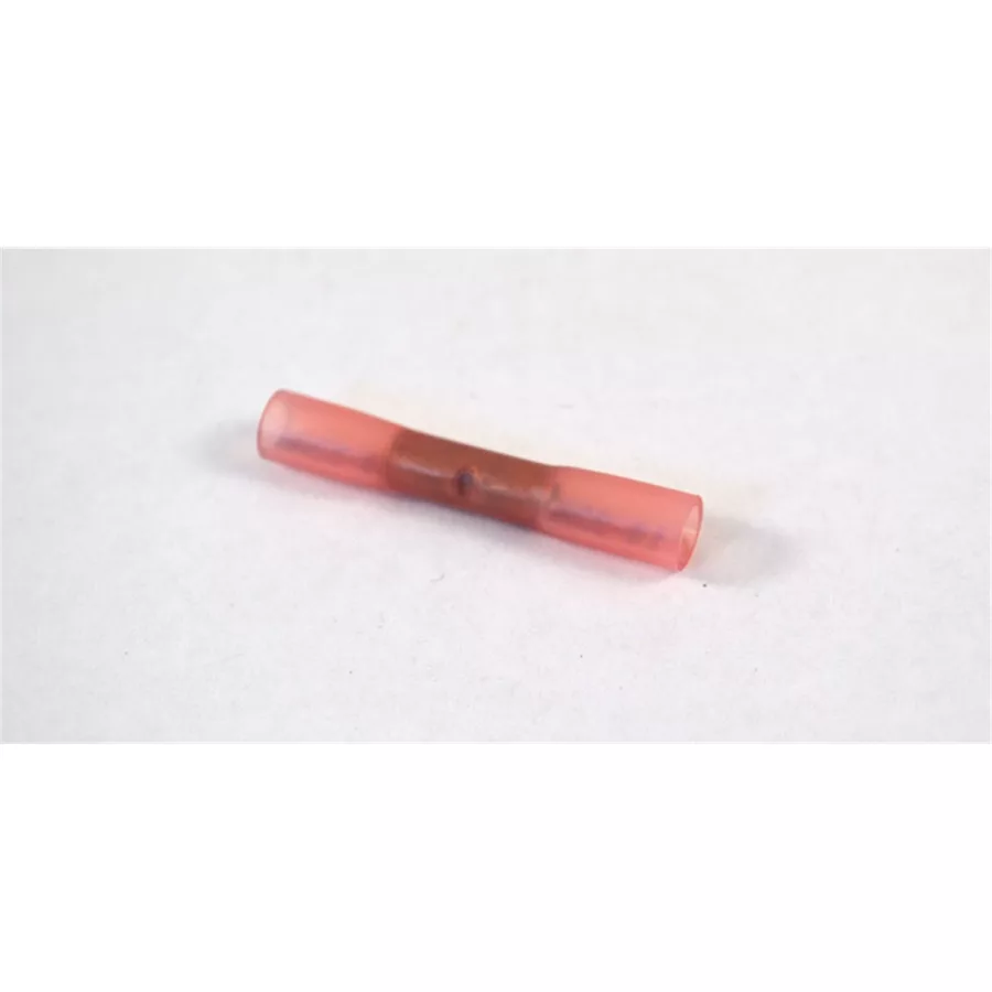 Butt Connector With Heat Shrink Tubing Red (16-22)
