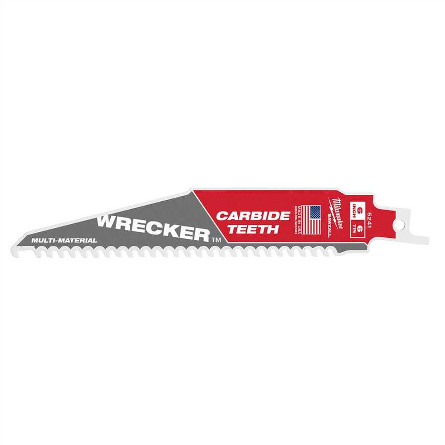 6" 6 TPI THE WRECKER with Carbide Teeth SAWZALL Bl