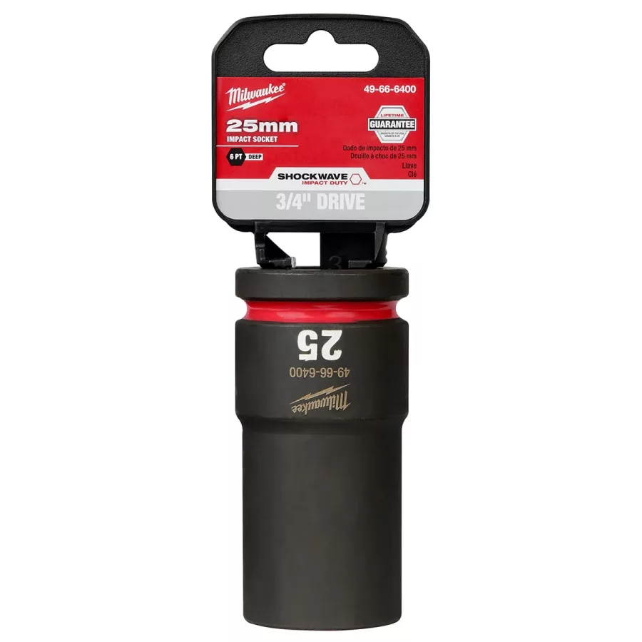 SHOCKWAVE Imp Duty 3/4"Dr 25MM Dp 6-PT Socket (image for) SHOCKWAVE Imp Duty 3/4"Dr 25MM Dp 6-PT Socket