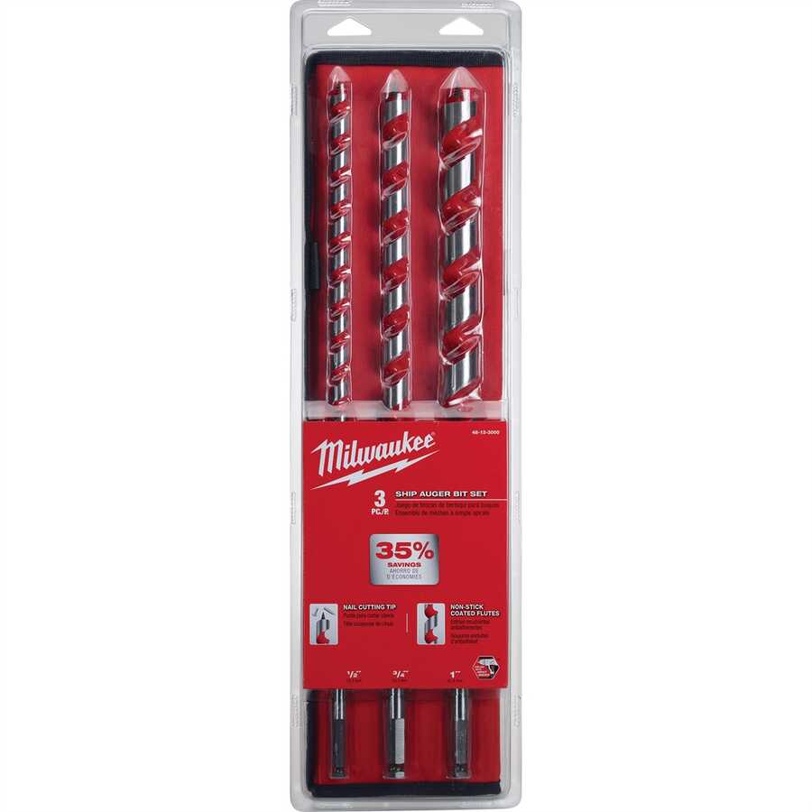 Ship Auger Bit 18" Set - 3 PC