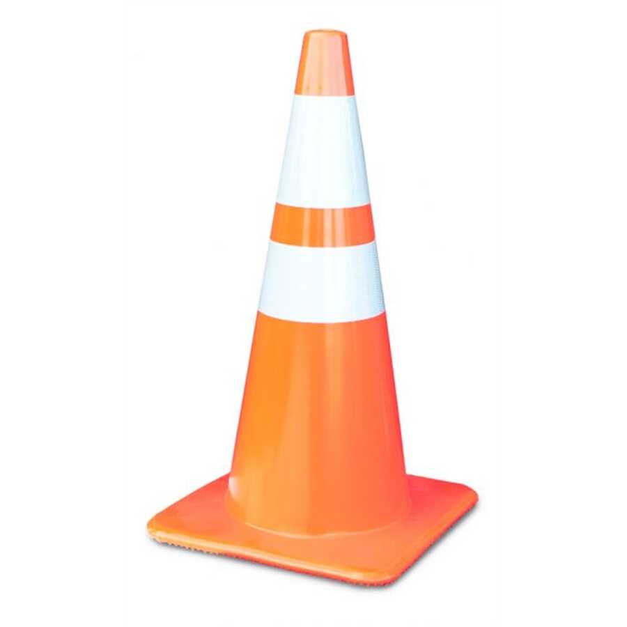 28" Trimline 7lb Traffic Cone w/6" & 4" Collar