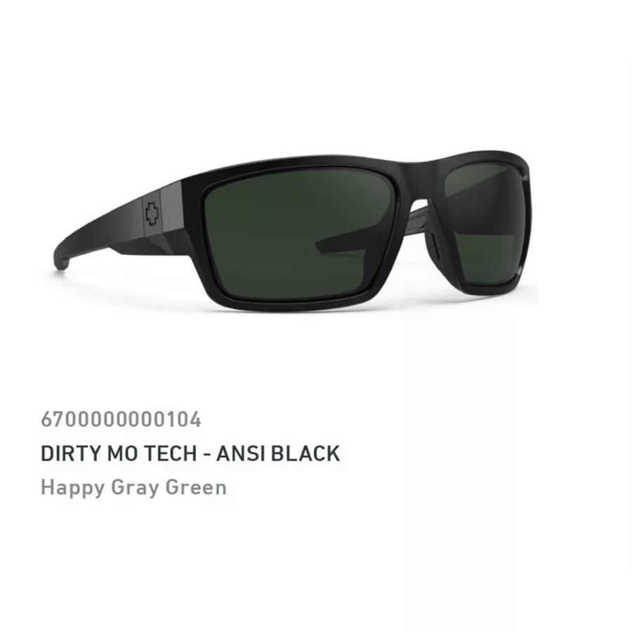 SPY GLASSES DIRTY MO TECH ANSI BLK - HPY GRY GRN SPY GLASSES DIRTY MO TECH ANSI BLK - HPY GRY GRN