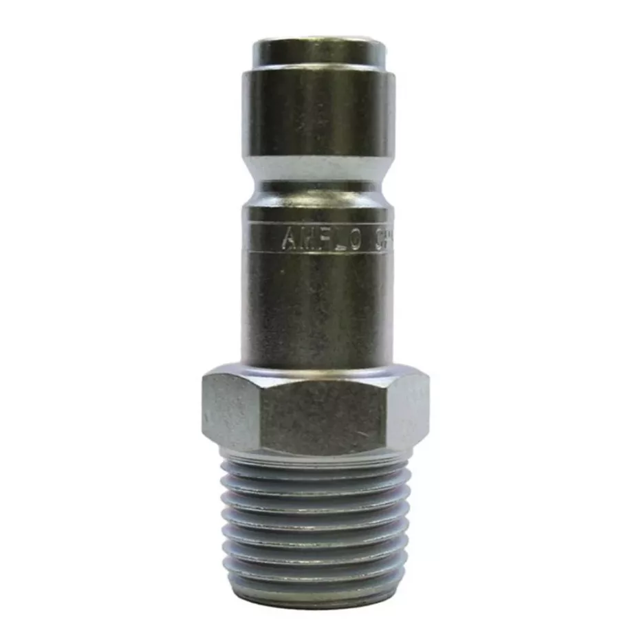 1/2" Coupler Plug with 1/2" Male threads Automotive T Style- Pac (image for) 1/2" Coupler Plug with 1/2" Male threads Automotive T Style- Pac