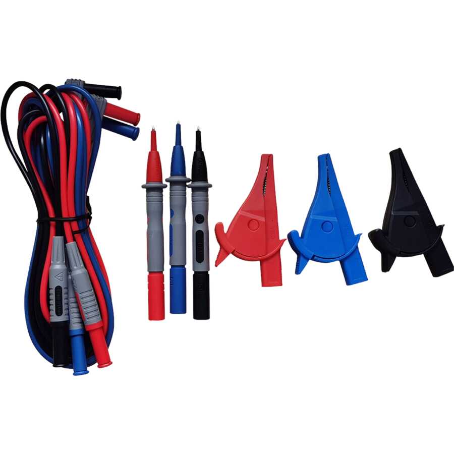 Silicone Stackable Leads - Red - Blue - Black