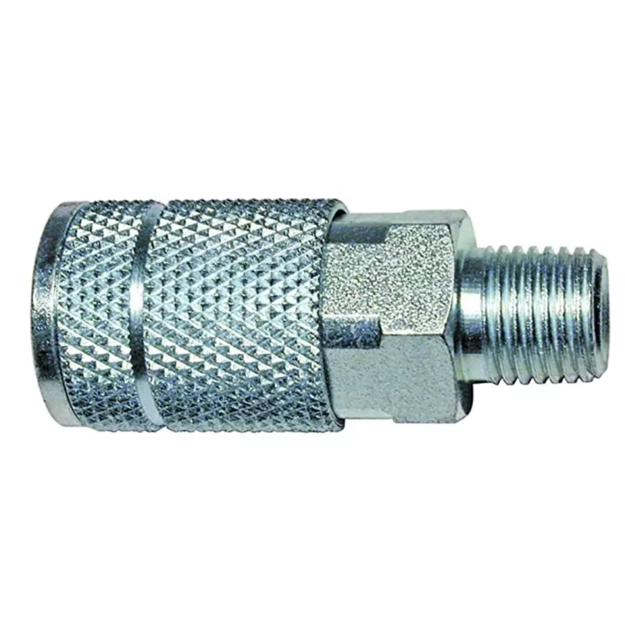 1/4 " Coupler 1/4" Male Threads Automotive T Style- Pack of 10 (image for) 1/4 " Coupler 1/4" Male Threads Automotive T Style- Pack of 10