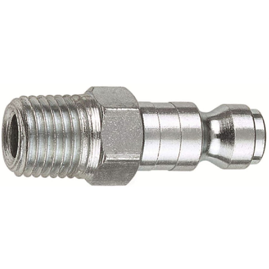 1/4" Coupler Plug with 1/4" Male thread Automotive T Style- Pack