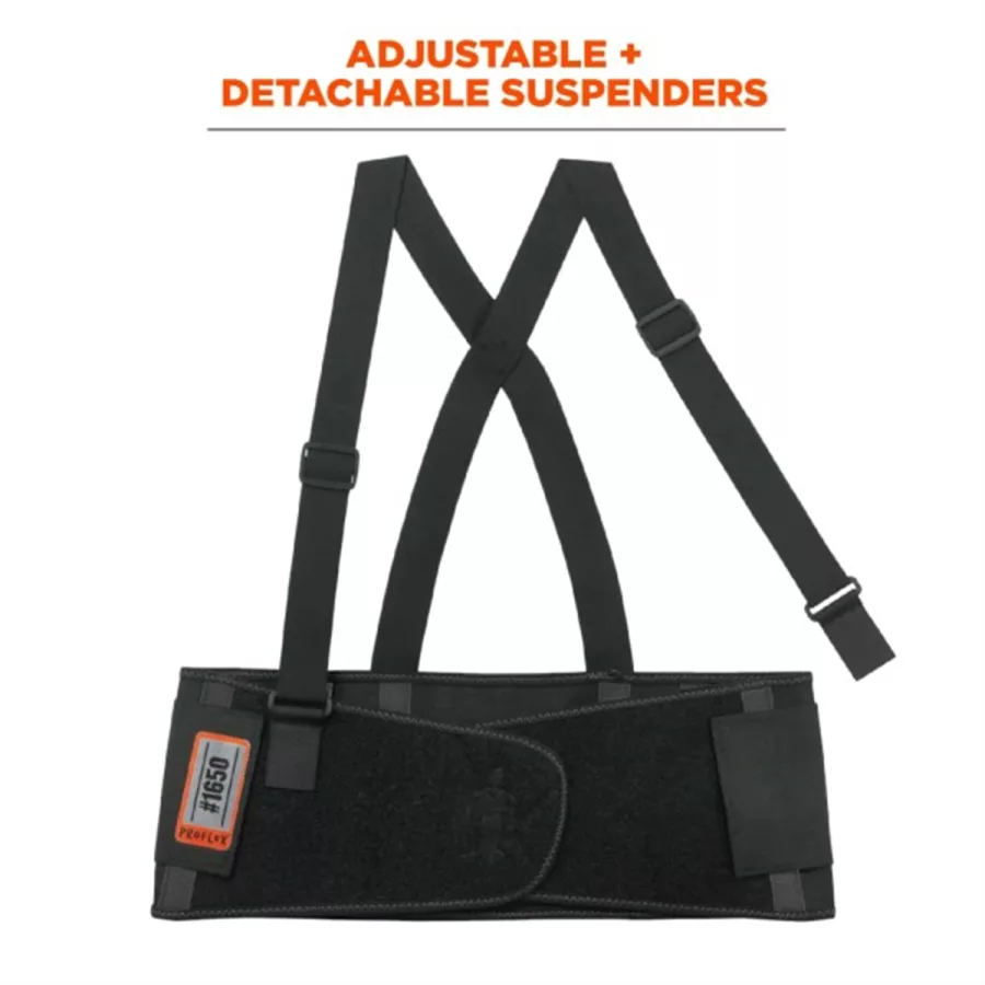 1650 2XL Black Elastic Back Support
